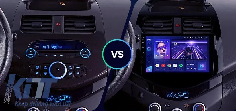 Car Navigation with AI Assistance Teyes CC4 PRO suitable for Chevrolet Spark M300 2009-2016 8+128GB 9.5 QLED, Android 13, 5G, 7.1 DSP, CarPlay