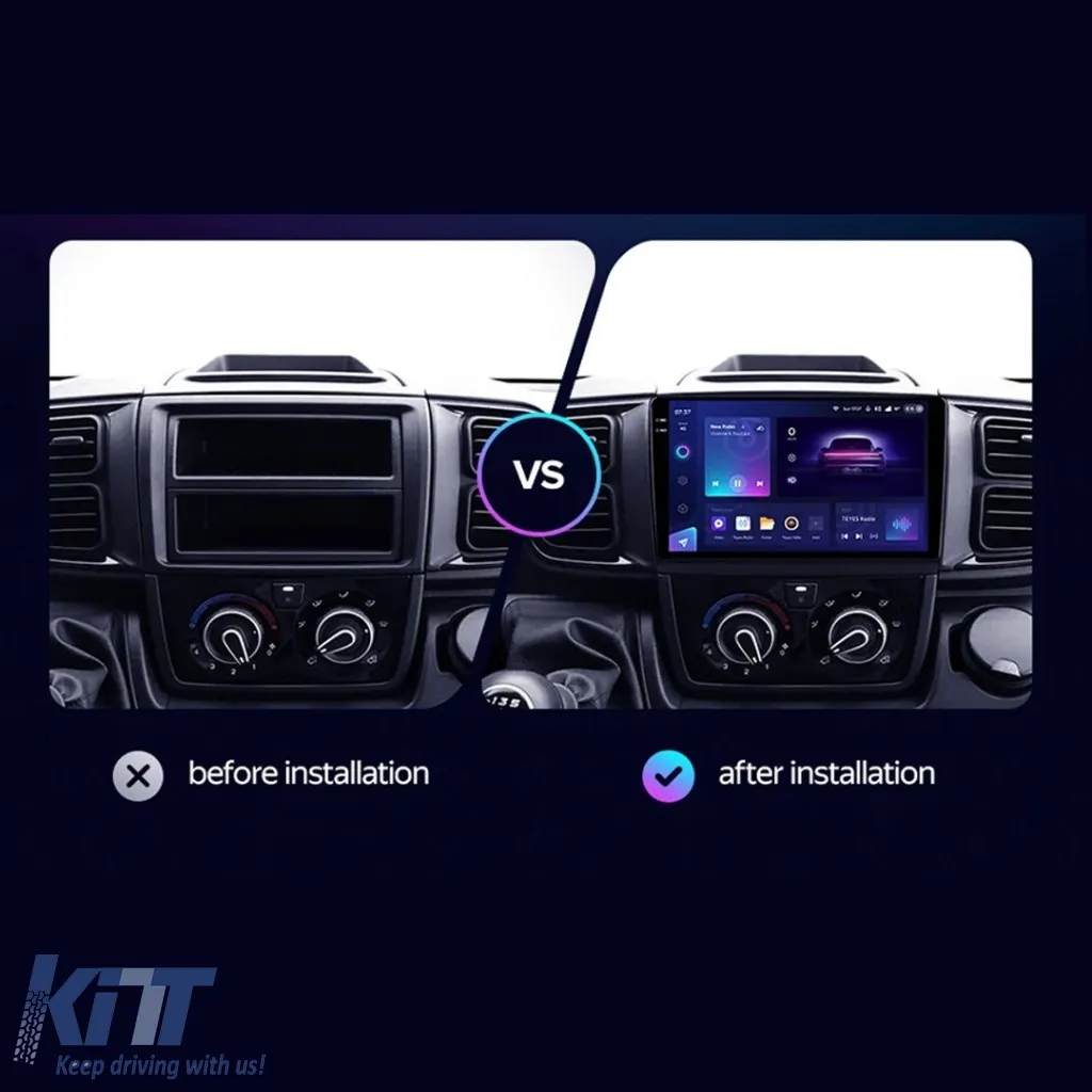 Car Navigation with AI Assistance Teyes CC4 PRO suitable for Fiat Ducato 2022-2023 8+128GB 9.5 QLED, Android 13, 5G, 7.1 DSP, CarPlay