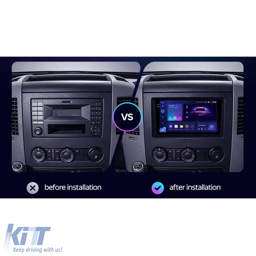 Car Navigation with AI Assistance Teyes CC4 PRO suitable for Mercedes-Benz Sprinter 2006-2018 8+128GB 9.5 QLED, Android 13, 5G, 7.1 DSP, CarPlay