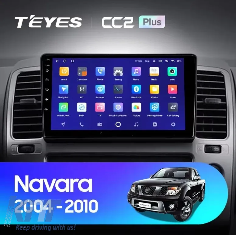 Car Navigation with AI Assistance Teyes CC4 PRO suitable for Nissan Navara 3 D40 2004-2010 8+128GB 9.5 QLED, Android 13, 5G, 7.1 DSP, CarPlay