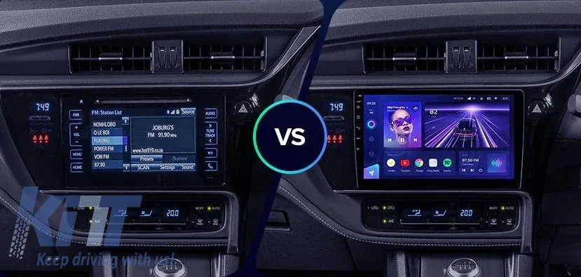 Car Navigation with AI Assistance Teyes CC4 PRO suitable for Toyota Corolla 11 2017-2018 8+128GB 10.36 QLED, Android 13, 5G, 7.1 DSP, CarPlay