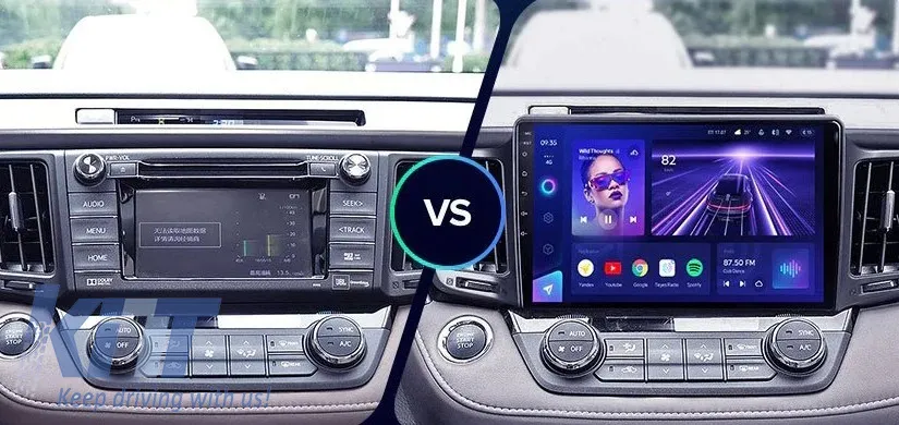 Car Navigation with AI Assistance Teyes CC4 PRO suitable for Toyota RAV4 XA40 2012-2018 8+128GB 10.36 QLED, Android 13, 5G, 7.1 DSP, CarPlay