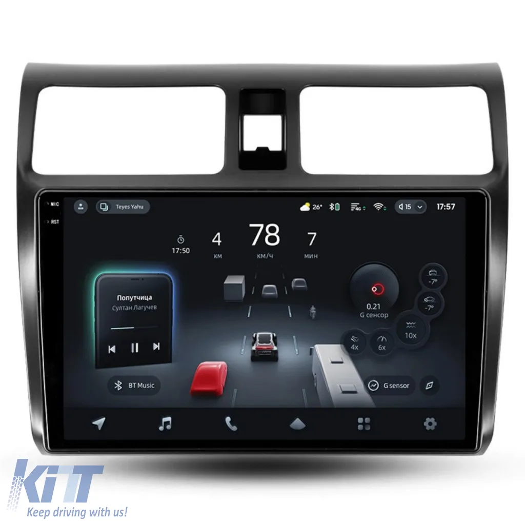 Car Navigation with AI Assistance Teyes CC4 PRO suitable for Suzuki Swift 3 2003-2010 8+128GB 10.36 QLED, Android 13, 5G, 7.1 DSP, CarPlay