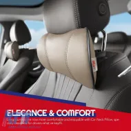 Car Neck Pillow Pad Beige Leather Otom NPW-104 1 Piece-image-6312371
