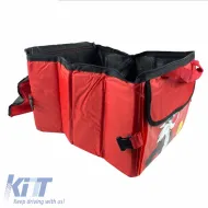Car Organizer Bag Foldable With Zip Looney Tunes Sylvester & Tweety 30x39x24cm Red Color-image-6303375