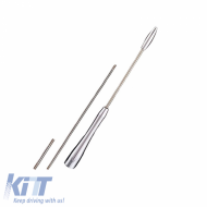 Car Roof Antenna Universal Aluminium Folding Silver with Adapters