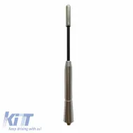 Car Roof Antenna Universal Aluminium Large 16cm Silver Curved With Adapters-image-6301148