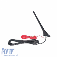 Car Roof Antenna Universal Golf Look Black Small 25cm With Cable 5073
