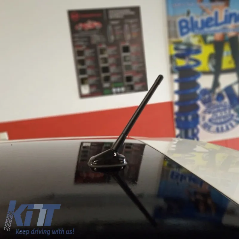Car Roof Antenna Universal Rubber suitable for VW / Peugeot / Fiat / Citroen / Renault 17.5cm Black