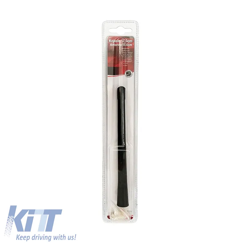 Car Roof Antenna Universal Rubber suitable for VW / Peugeot / Fiat / Citroen / Renault 17.5cm Black