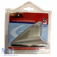 Car Roof Antenna Universal Shark Type Decorative Illuminated Silver-image-6301396