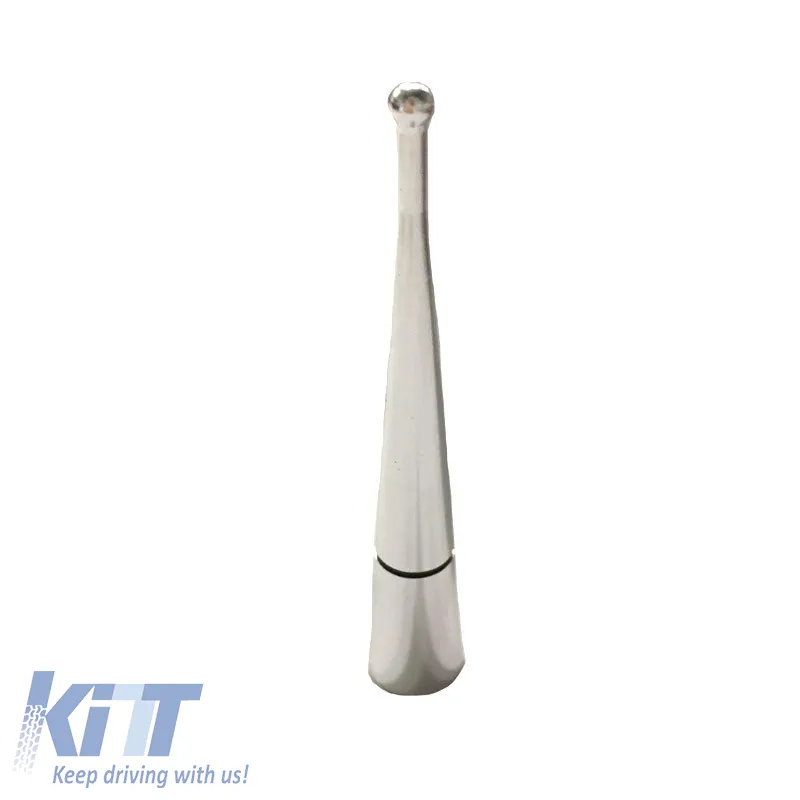 Car Roof Antenna Universal Small 9cm Cone Silver With Adapters