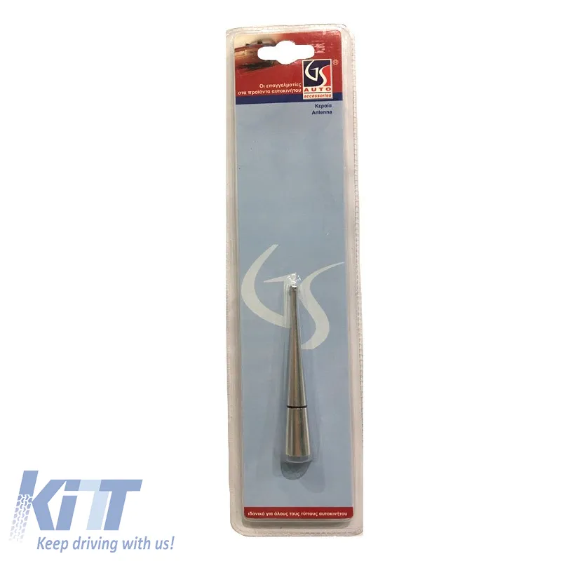 Car Roof Antenna Universal Small 9cm Cone Silver With Adapters