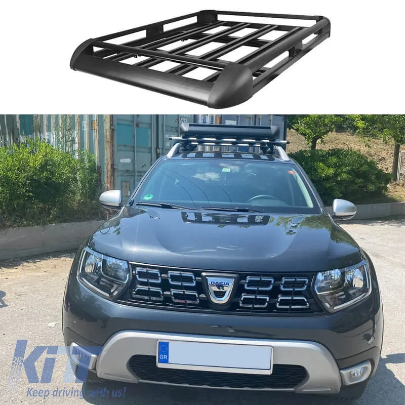 Car Roof Rack Aluminium Black Aero 140x100cm 28831