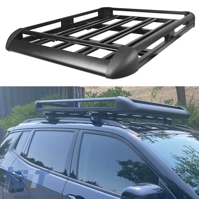Car Roof Rack Aluminium Black Aero 140x100cm 28831