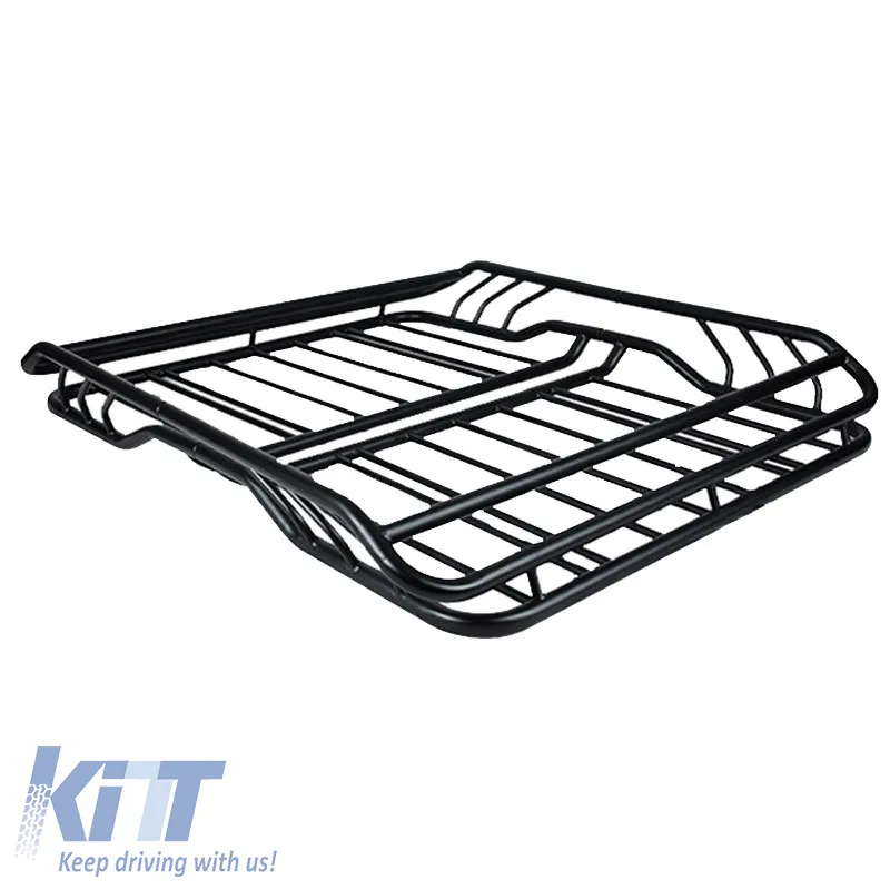 Car Roof Rack (Basket) Metal Universal Double Black 127x96cm 28825