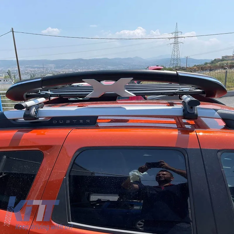 Car Roof Rack Metal Black Aero "4x4" 140x100cm 28829