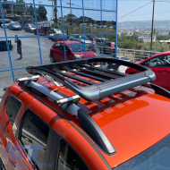 Car Roof Rack Metal Black Aero Vertical 127x96cm 28828