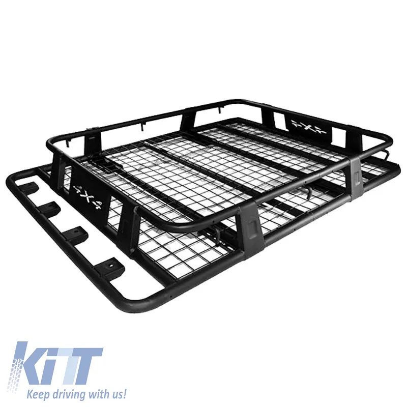 Car Roof Rack Metal Black Safari 127x96cm 28826