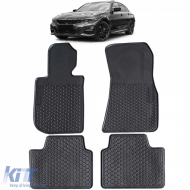 Car Rubber Floor Mats Black Premium Set for 3 Series BMW G20 G21 from 18 - ODFMB6014808