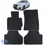 Car Rubber Floor Mats Black Premium Set for BMW X4 F26 13-18 - ODFMB6013877
