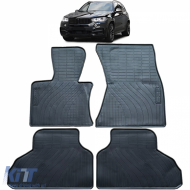 Car Rubber Floor Mats Black Premium Set for BMW X5 F15 13-18 - ODFMB6014935