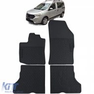 Car Rubber Floor Mats Black Premium Set for Dacia Dokker 12-21 - ODFMD6012475