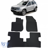 Car Rubber Floor Mats Black Premium Set for Dacia Duster I 10-18 - ODFMD6013879