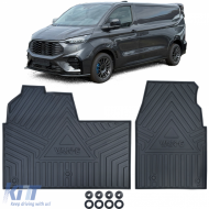 Car Rubber Floor Mats Black Premium Set for Ford Tourneo Transit Custom from 2023 - ODFMF6014889