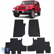Car Rubber Floor Mats Black Premium Set for Jeep Wrangler JK 07-19 - ODFMJ6014068
