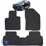 Car Rubber Floor Mats Black Premium Set for Kia Sorento 3 15-20 - ODFMK6013880