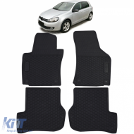 Car Rubber Floor Mats Black Premium Set for VW Golf 5 Scirocco Golf 6 - ODFMV6013020