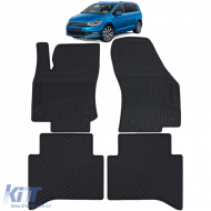 Car Rubber Floor Mats Black Premium Set for VW Touran II 5T from 2015 - ODFMV6014111
