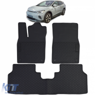 Car Rubber Floor Mats Black Premium Set for VW ID.4 from 2020 - ODFMV6014515