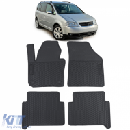 Car Rubber Floor Mats Black Premium Set for VW Touran 1T 03-15 - ODFMV6014616