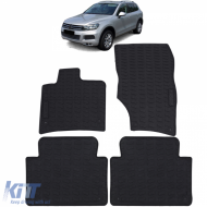 Car Rubber Floor Mats Black Premium Set for VW Touareg II Type 7P 2010-2018 - ODFMV6015347
