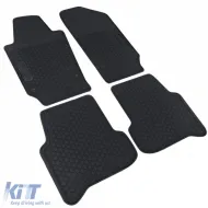 Car Rubber Floor Mats Black Premium Set for VW Polo 6R 6C 09-17-image-6326751