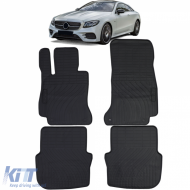 Car Rubber Floor Mats Black Premium Set for Mercedes E Coupe C238 from 2016 - ODFMM6012767