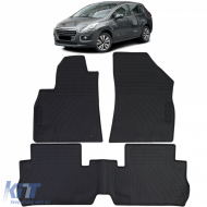 Car Rubber Floor Mats Black Premium Set for Peugeot 3008 09-16 - ODFMP6013240