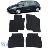 Car Rubber Floor Mats Black Premium Set for Hyundai i30 GD 11-16 - ODFMH6013241