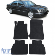Car Rubber Floor Mats Black Premium Set for Mercedes E-Class W210 S210 95-02 - ODFMM6013547