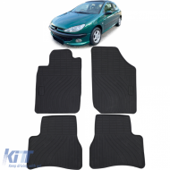 Car Rubber Floor Mats Black Premium Set for Peugeot 206 98-09 - ODFMP6013683