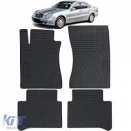 image-4-Car Rubber Floor Mats Black Premium Set for Mercedes E-Class W211 S211 02-09