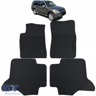 Car Rubber Floor Mats Black Premium Set for Mitsubishi Pajero 4 2007-2022 - ODFMM6013881
