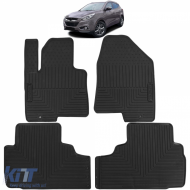 Car Rubber Floor Mats Black Premium Set for Hyundai ix35 2009-2015 - ODFMH6013915