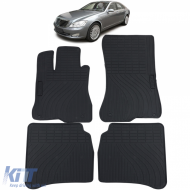Car Rubber Floor Mats Black Premium Set for Mercedes S-Class W221 05-13 - ODFMM6014066