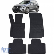 Car Rubber Floor Mats Black Premium Set for Mercedes GLC X253 C253 15-22 - ODFMM6014109