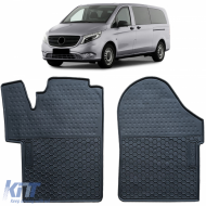 Car Rubber Floor Mats Black Premium Set for Mercedes V-Class W447 from 2014 - ODFMM6014130
