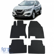 Car Rubber Floor Mats Black Premium Set for Nissan Qashqai J10 JJ10 07-16 - ODFMN6014617