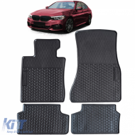 Car Rubber Floor Mats Black Premium Set suitable for 5 Series BMW G30 G31 from 17 - ODFMB6014131